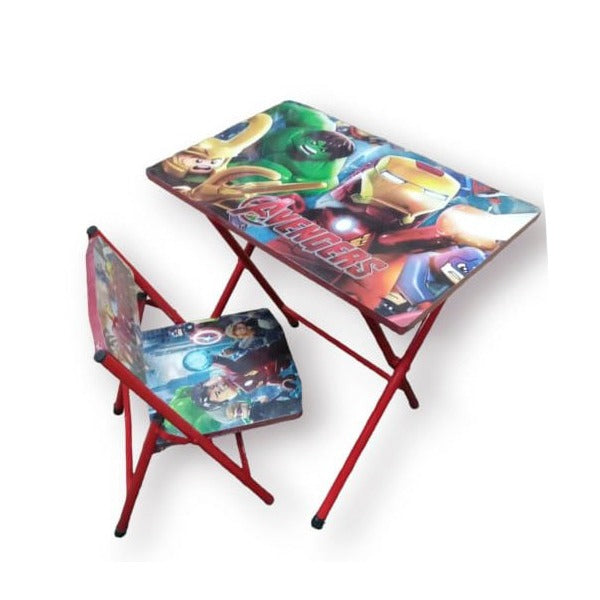 Kids Table and Chair Set - Avengers (Red)