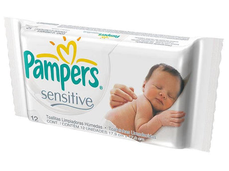 PAMPERS BABY WIPES SENSITIVE 12PC PACK