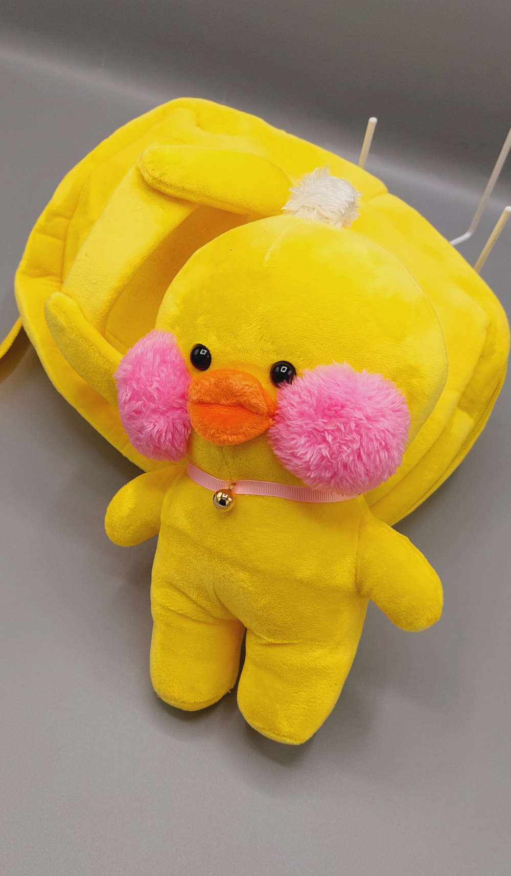 Duck Plush Stuffed Toy Backpack With Detachable Toy For Kids | Cute Mini Duck Cartoon Soft Toy School Bag