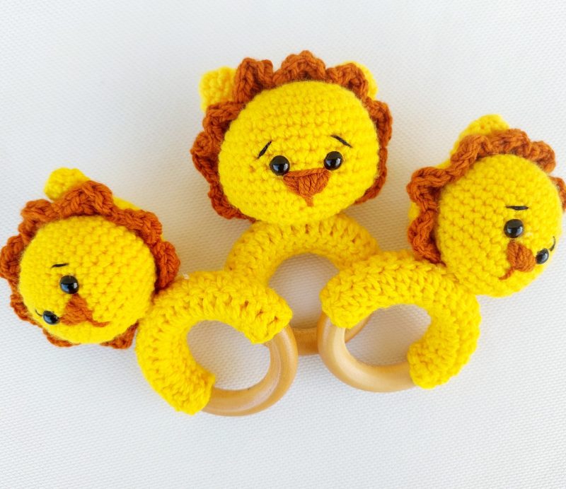 Hand Made Rattle - Lion