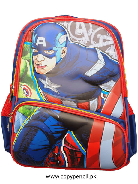 Captain America Themed Backpack For Kids Avengers Superhero