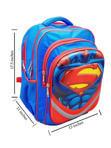 Superman Themed Backpack For Kids Superhero School Bag