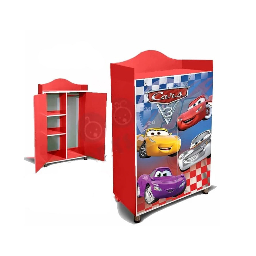 Kids Storage Cupboard - Cars (Red)