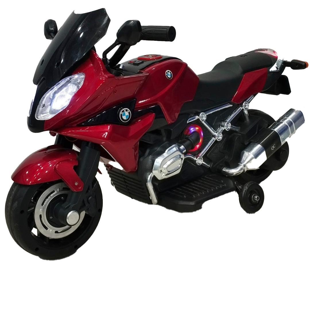 Kids Dual-sport Electric Motorcycle - Maroon