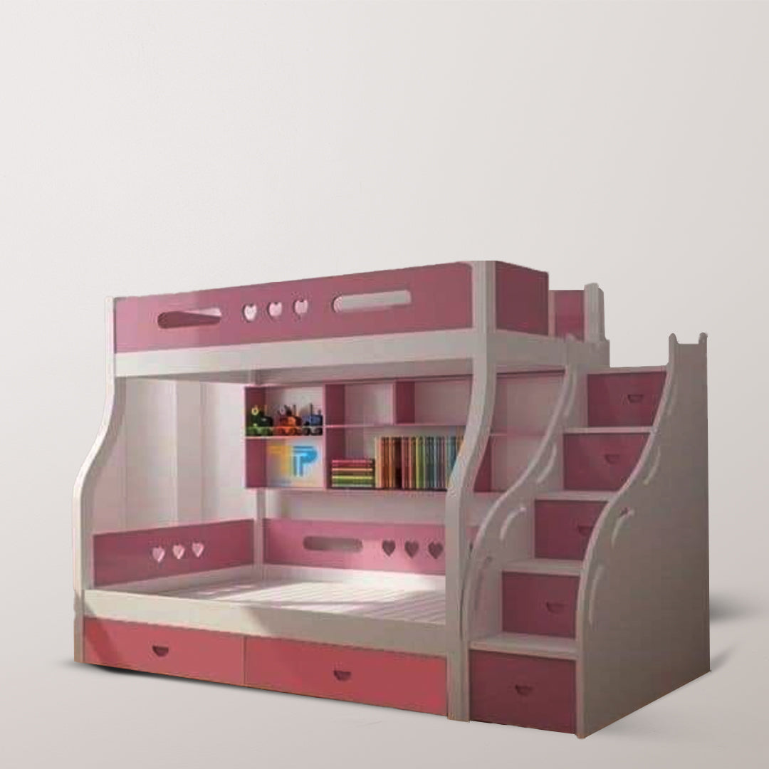 Bunk Bed - White & Pink