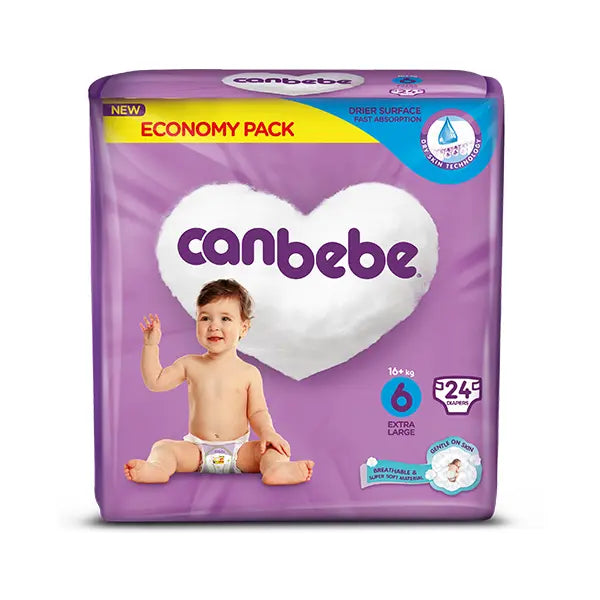 CANBEBE DIAPER COMFORT DRY EXTRA LARGE 6 24PCS 16 KG+