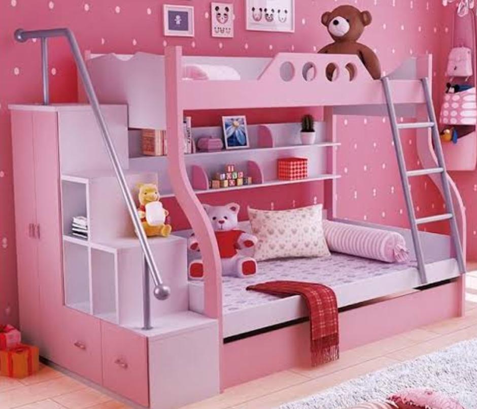 Girls pink hot sale bunk beds