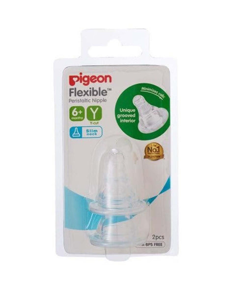 Pigeon Baby Silicone Slim-Neck Nipple 6m+ B-211 (26660) (A)
