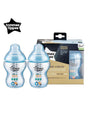 TT Baby SS Decorated Feeding Bottle 2 Pack 0M+ 260ml 9Oz 422580/38 (Blue) (A+)