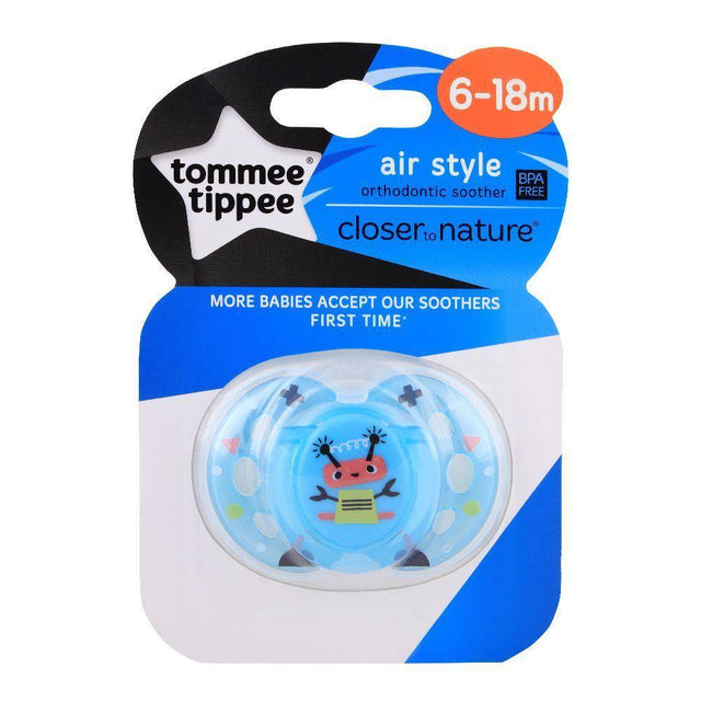 TT Baby Air Style Soother Single Pack W/C 6-18M 433377/38 (Blue) (A)