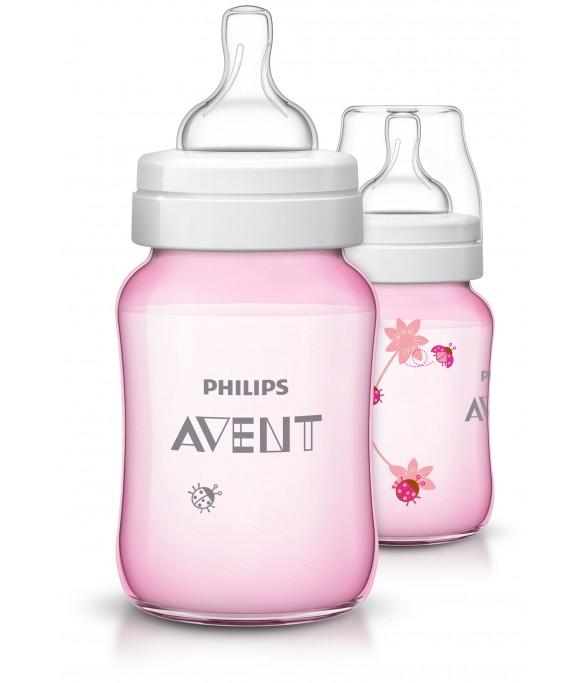 AP Baby Classic+ F/Bottle PK1 1M+ 260ml Pink SCF573/13 (1879) (A+)