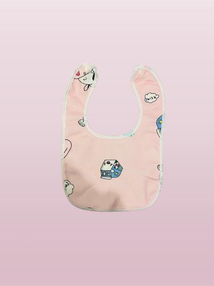 1 Pc Pink Baby bib- easy to clean