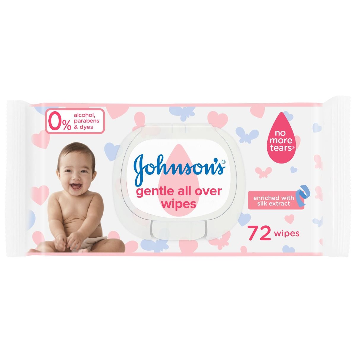 JOHNSONS BABY WIPES GENTLE ALL OVER 72PC BASIC
