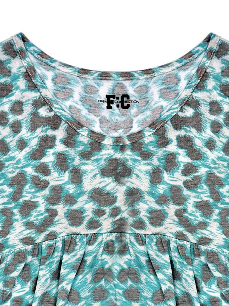 FC Girls Sleeve Less Leopard Print Top CG1765