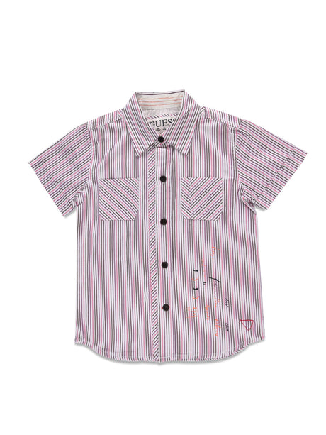 Guess Boys S/S Lining Shirt With Tigers Print @ Back # 1 (S-18)