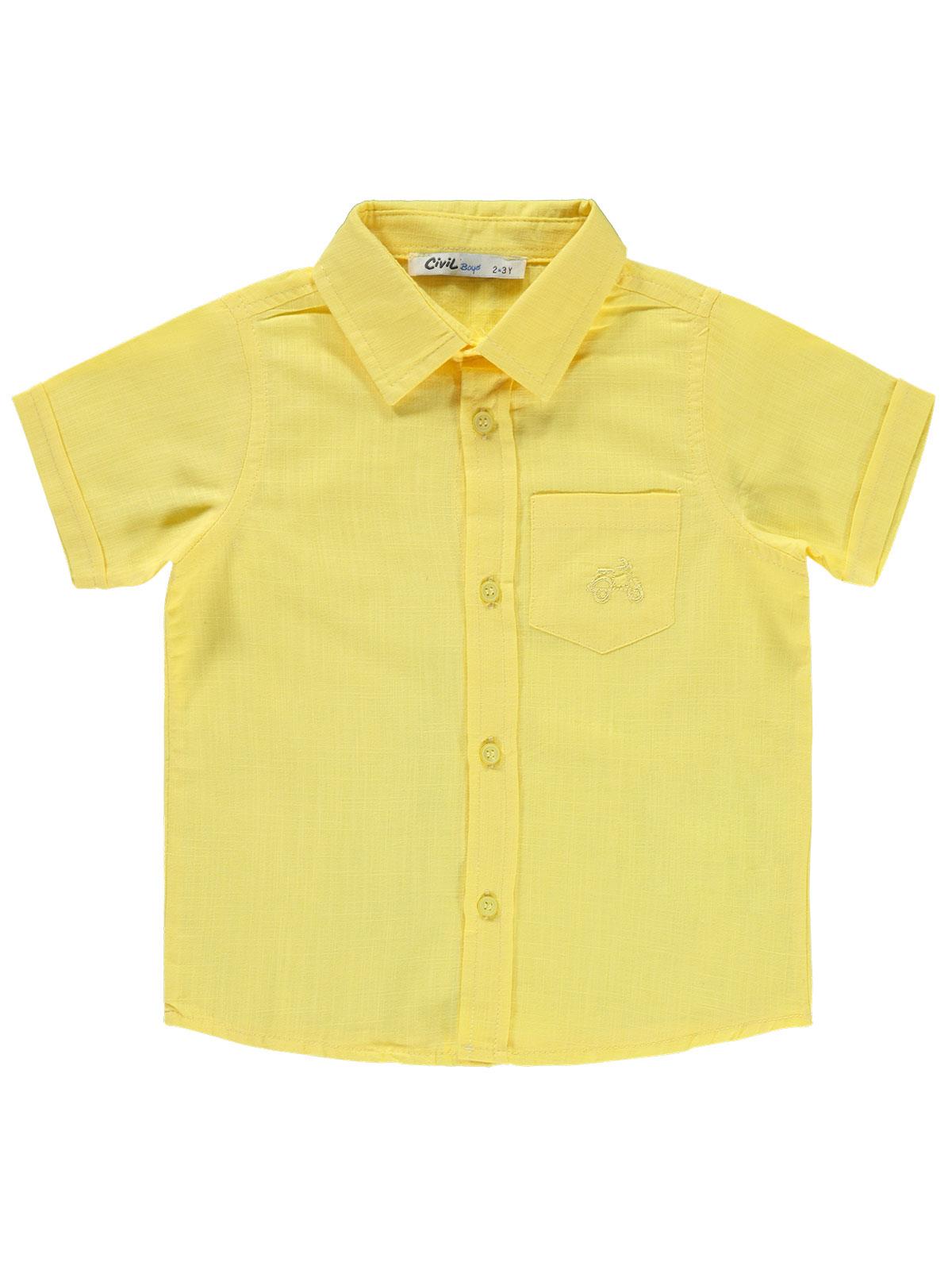 Civil Boys H/S Linen Collar Shirt F/O #2201-2 (S-22)