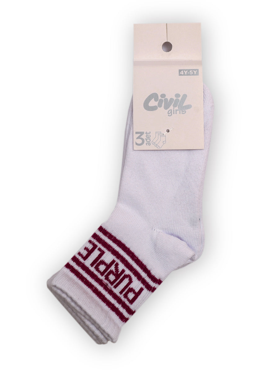 Civil Girls Socks 3Pk #4110 (S-22)