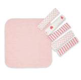 6 Pc face towel - Pink