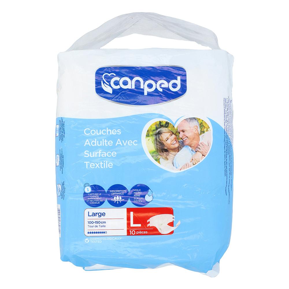 CANPED ADULT DIAPER WITH TEXTILE SURFACE 10 PCS LARGE