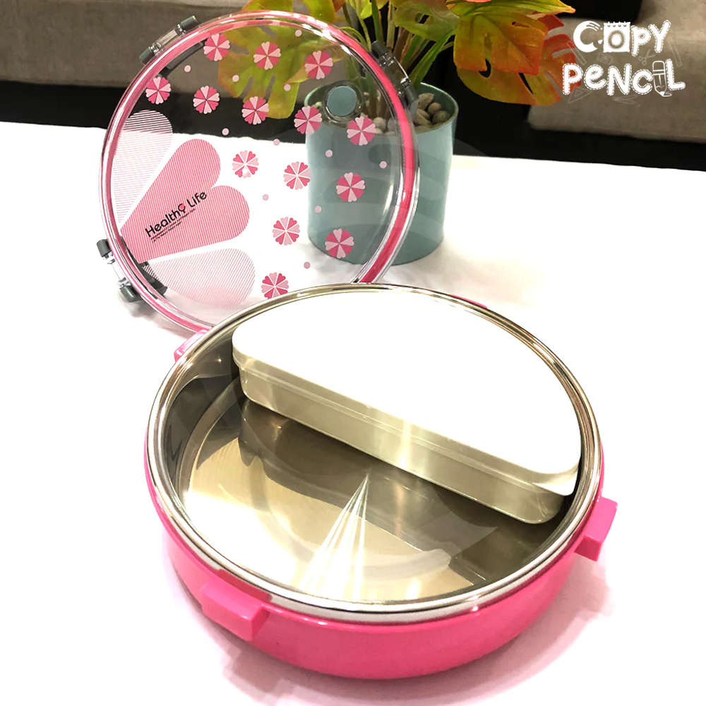 Stainless Steel Circle Lunch Box for Kids and Office | High Quality Lunch Box