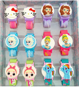 Cartoon Characters Digital Wrist Watch Scale Strip Watch For Girls Happy Time Toy Digital Watch For Kids