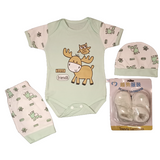 4 Piece Cotton Set With Booties And Cap Best Friends