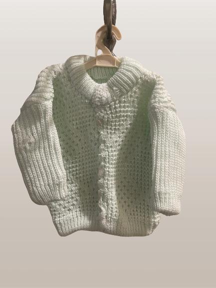 Light green warm woolen set - sweater, trouser and cap