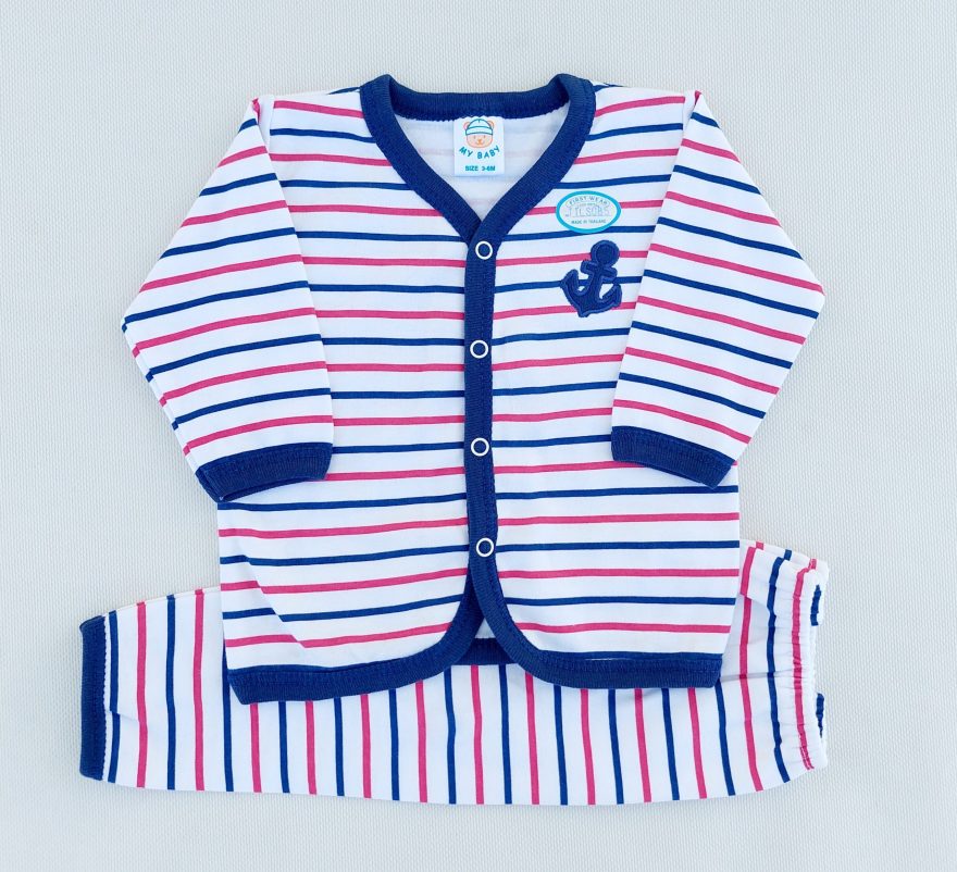 Striped Pajama Set - Navy