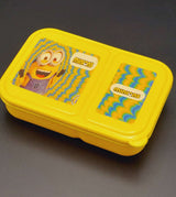 Minions Plastic Lunch Box High Quality BPA Free Food Container Two Section Kids Lunch Box