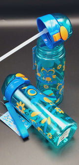 Cute Owl Themed Travel Water Bottle BPA Free Plastic Sipper For Pre School Boys and Girls