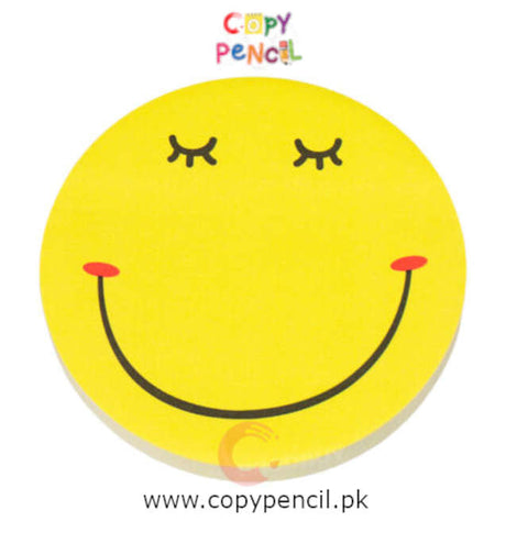 Smile Face Self-Stick Removable Note Pads, Yellow Emoji Memo
