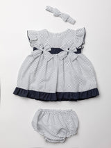 Imp Girls Cotton Frock With Hair Band #22029A (S-22)