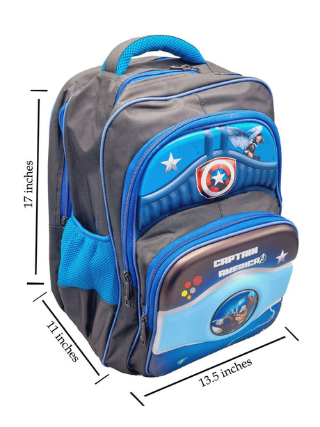 Captain America Themed Backpack For Kids Civil War Superhero School Bag